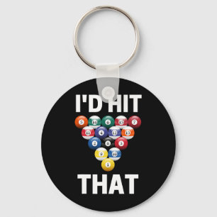 Id Hit That Funny Billiards Pool Ball Game Player Key Ring