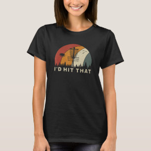 I'd Hit That Funny Disc Golf Vintage Frisbee Disc T-Shirt