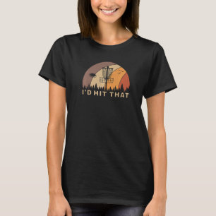 I'd Hit That Funny Disc Golf Vintage Frisbee Disc T-Shirt