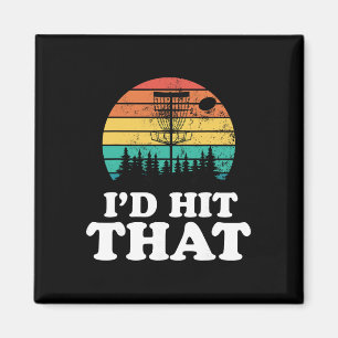 I'd Hit That Funny Retro Disc Golf Frisbee Player  Magnet