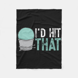 I'd Hit That Gym Fitness Cl Workout Cardio Drummin Fleece Blanket