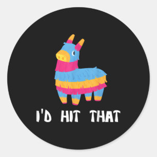 Id Hit That Pinata Cinco De Mayo Party Mexico Classic Round Sticker