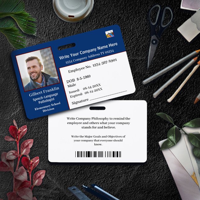 ID Identification Card Bar Code Photo Badge (ID Identification Card Bar Code Photo Badge is great for your employee to have to identify. )