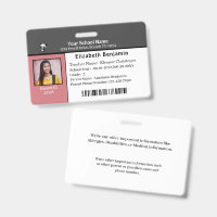 ID Identification Card Bar Code Student School