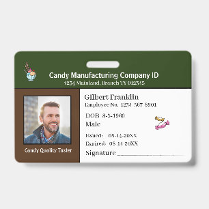 ID Identification Card Employee Photo Custom Badge