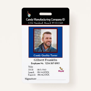 ID Identification Card Employee Photo Custom ID Badge