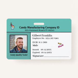 ID Identification Card Employee Photo Custom ID Badge