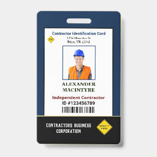 ID Identification Card Photo Employee Custom Badge