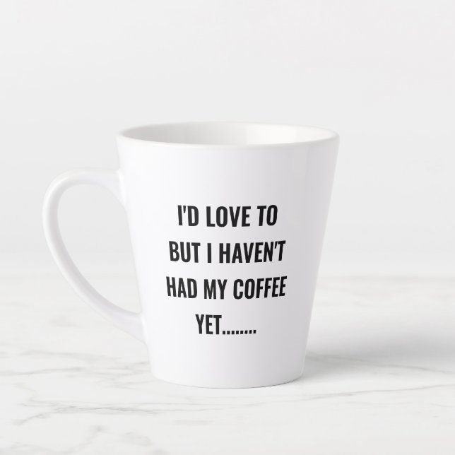 I'd love to double sided latte mug with name (Left)