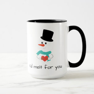 I'd melt for you holiday winter snowman mug