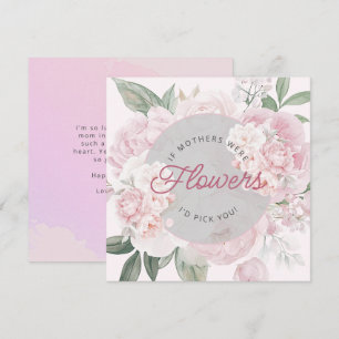 I'd Pick You Mother's Day Peony Flowers Card