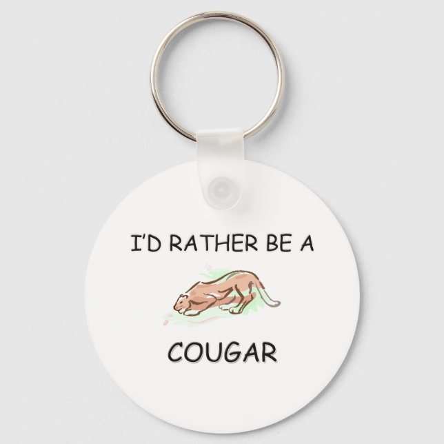 I'd Rather Be A Cougar Key Ring (Front)