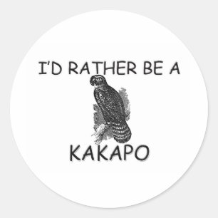 I'd Rather Be A Kakapo Classic Round Sticker