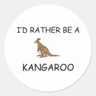 I'd Rather Be A Kangaroo Classic Round Sticker