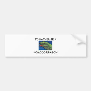 I'd Rather Be A Komodo Dragon Bumper Sticker