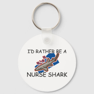 I'd Rather Be A Nurse Shark Key Ring