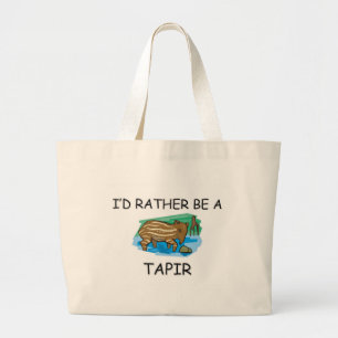 I'd Rather Be A Tapir Large Tote Bag