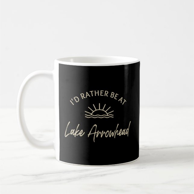 I'D Rather Be At Lake Arrowhead Boating Fishing Sk Coffee Mug (Left)