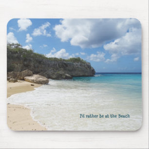 I'd rather be at the Beach (customisable) Mouse Pad