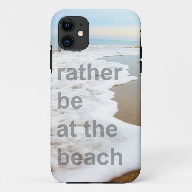 I'D RATHER BE AT THE BEACH PHOTO DESIGN Case-Mate iPhone CASE (Back)