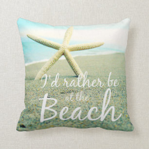 I'D RATHER BE AT THE BEACH PHOTO PILLOW
