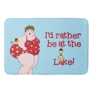 "I'd Rather Be At The Lake" Bath Mat