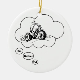 I'd rather be ATV Riding 2 Ceramic Tree Decoration