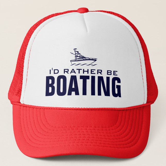 I'd rather be boating hat for skippers (Front)