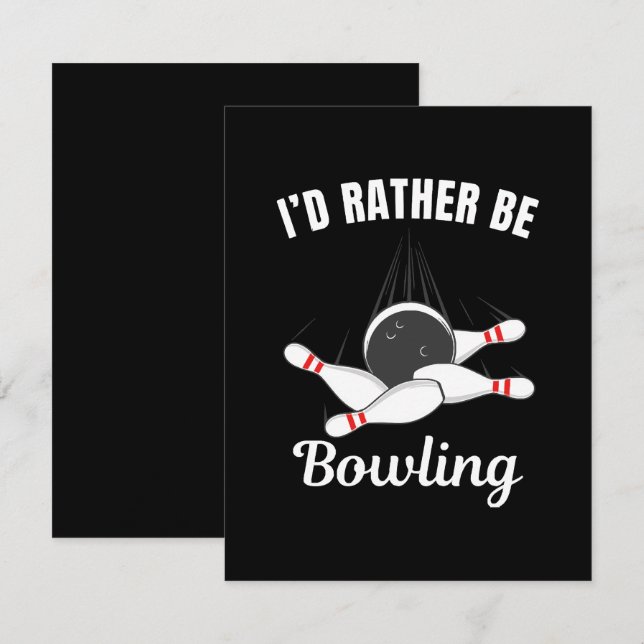 I'd rather be bowling enclosure card (Front/Back)