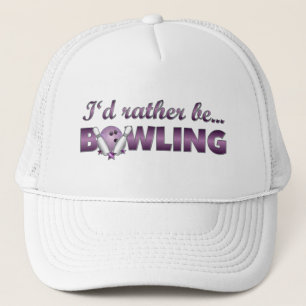 I'd rather be BOWLING (Purple) Trucker Hat