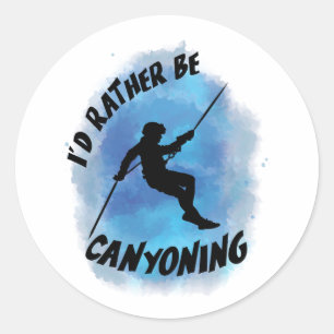 I'd Rather Be Canyoning Canyoneer Vintage Classic Round Sticker