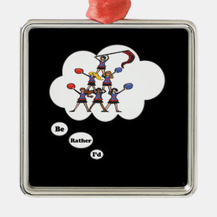 I'd rather be Cheerleading Metal Tree Decoration