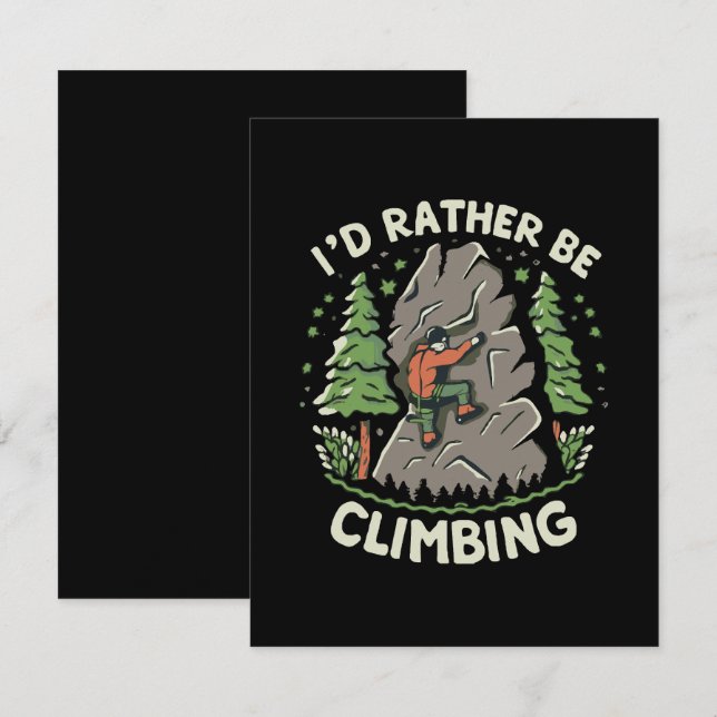I'd Rather Be Climbing Enclosure Card (Front/Back)