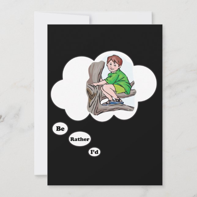 I'd rather be Climbing Trees 3 Invitation (Front)
