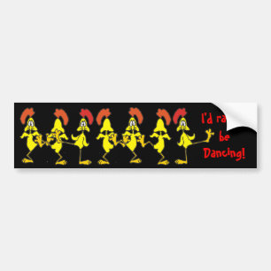 I'd RATHER be DANCING! by SHARON SHARPE Bumper Sticker