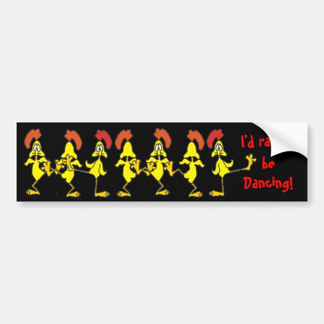 I'd RATHER be DANCING! by SHARON SHARPE Bumper Sticker (Front)