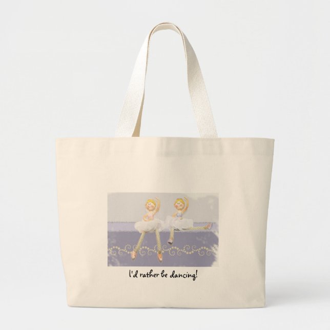 I'd rather be dancing! large tote bag (Front)