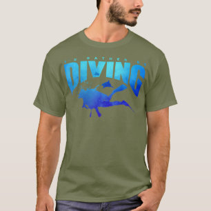 ID RATHER BE DIVING Shark Beach Lover Scuba Reef T-Shirt