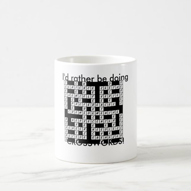 I'd Rather be Doing Crosswords! Coffee Mug (Center)