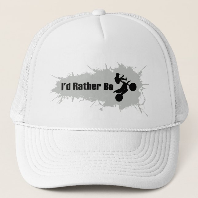 I'd Rather Be Doing Motocross Trucker Hat (Front)