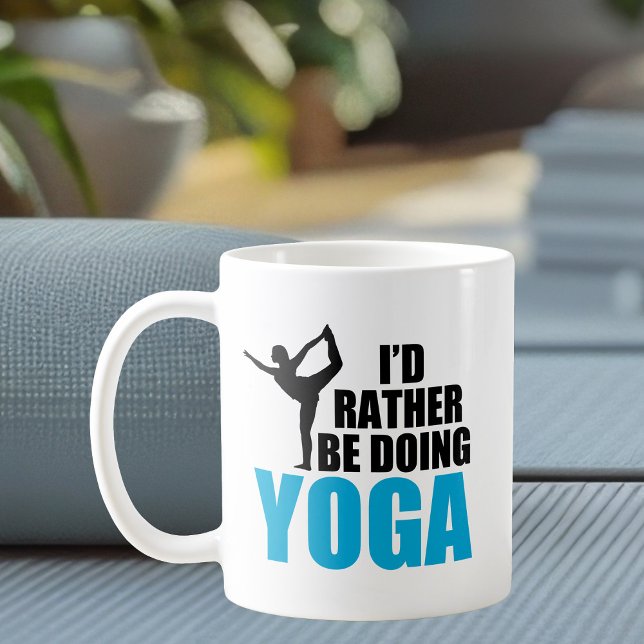 I'd Rather Be Doing Yoga Cute Yogi Coffee Mug (Creator Uploaded)