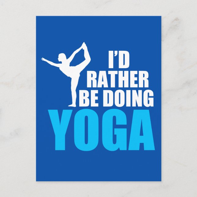 I'd Rather Be Doing Yoga Postcard (Front)