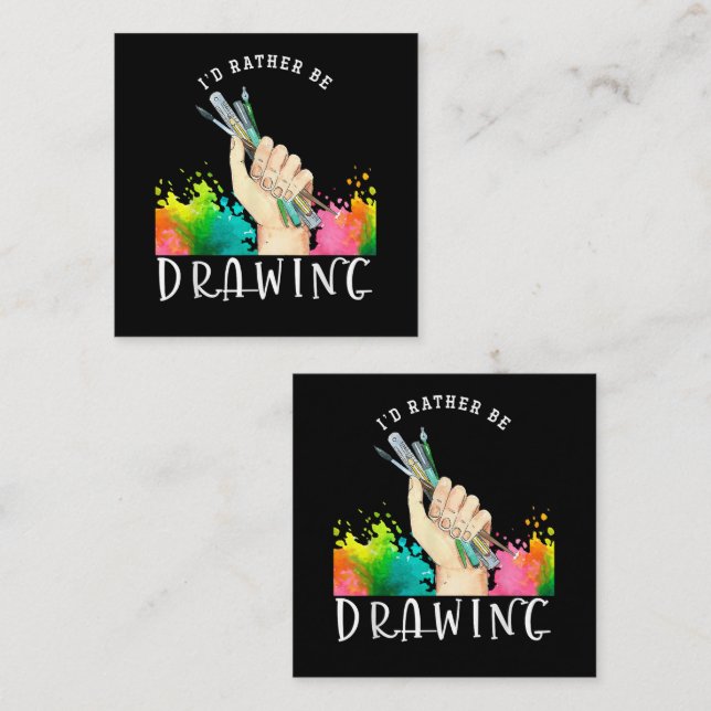  Id Rather Be Drawing Loyalty Card (Front/Back)