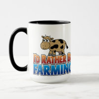 I'd Rather Be Farming - Brown Dairy Cow