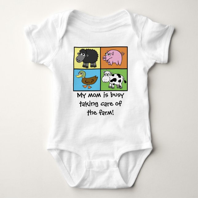 I'd Rather be Farming! (virtual farming) Baby Bodysuit (Front)