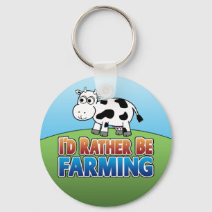I'd Rather be Farming! (Virtual Farming) Key Ring