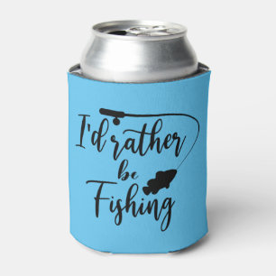 I'd Rather Be Fishing Can Cooler