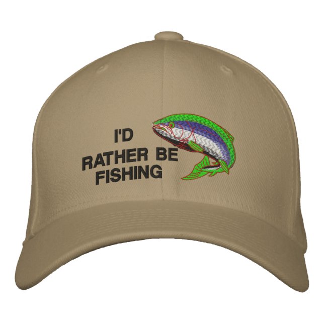 I'D RATHER BE FISHING Cap (Front)