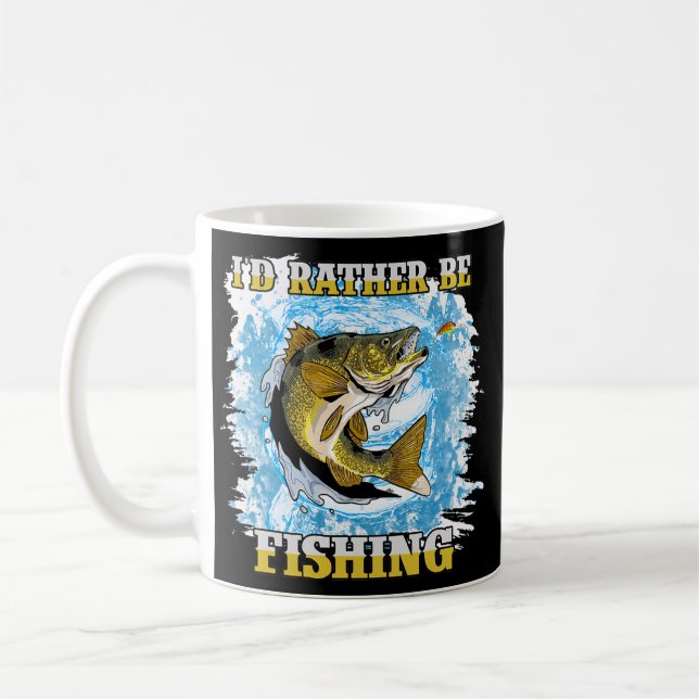 I'd Rather Be Fishing  Coffee Mug (Left)