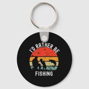 Id Rather Be Fishing Funny Byss Men Women Boy Kids Key Ring